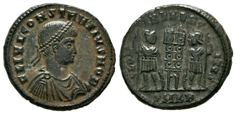 CONSTANCIO II. Nummus. (Ae. 2,62g/18mm). 330-333 d.C. Cícico. (RIC 84). Anv: Bus...