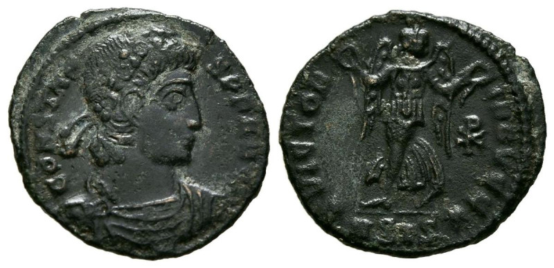 CONSTANTE. Ae17. (Ae. 1,44g/17mm). 347 d.C. Siscia. (RIC 181). Anv: Busto diadem...