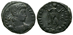 CONSTANTE. Ae17. (Ae. 1,44g/17mm). 347 d.C. Siscia. (RIC 181). Anv: Busto diademado y drapeado de Constante a derecha, alrededor leyenda: CONSTANS P F...