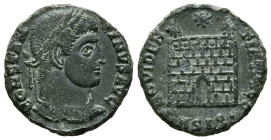 JOVIANO. Follis. (Ae. 2,73g/20mm). 363-364 d.C. Aquileia. (RIC 247). Anv: Busto diademado y drapeado de Joviano a derecha, alrededor leyenda: D N IOVI...