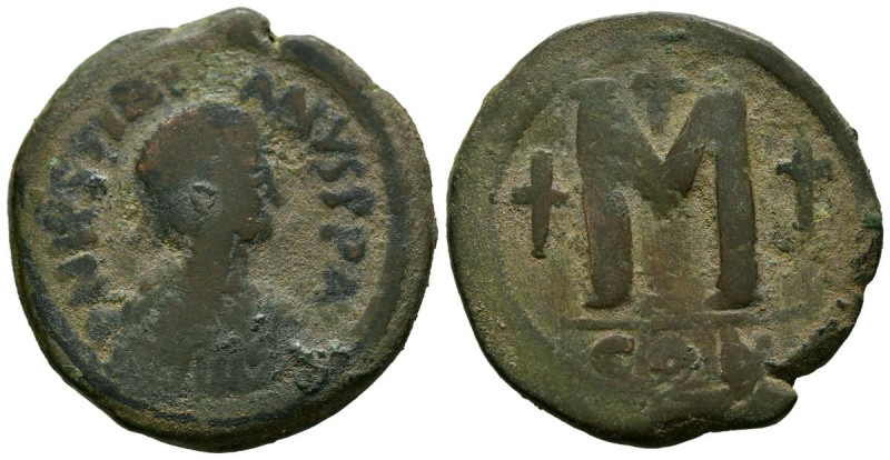 JUSTINIANO I. Follis. (Ae. 15,13g/31mm). 527 d.C. Constantinopla. (Seaby 158). A...