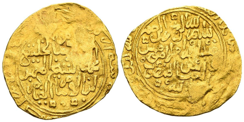 SA'ADIAN SHARIFS, Abu'l-'Abbas Ahmad. Dinar. (Au. 4,63g/27mm). 986-1012H. Marrak...