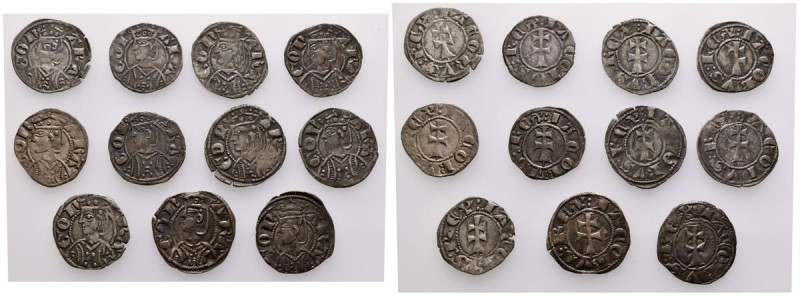 JAIME I (1213-1276). Precioso conjunto de 11 Dineros aragoneses. Vellón rico. Di...