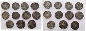 JAIME I (1213-1276). Precioso conjunto de 11 Dineros aragoneses. Vellón rico. Diferentes estados de conservación. A EXAMINAR.