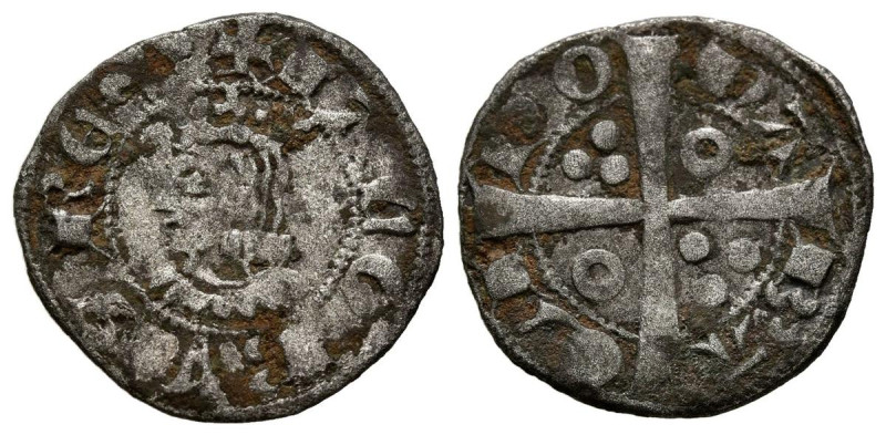 JAIME II (1291-1327). Dinero (Ve. 1,14g/17mm). Barcelona. (Cru.V.S. 340). Anv: E...