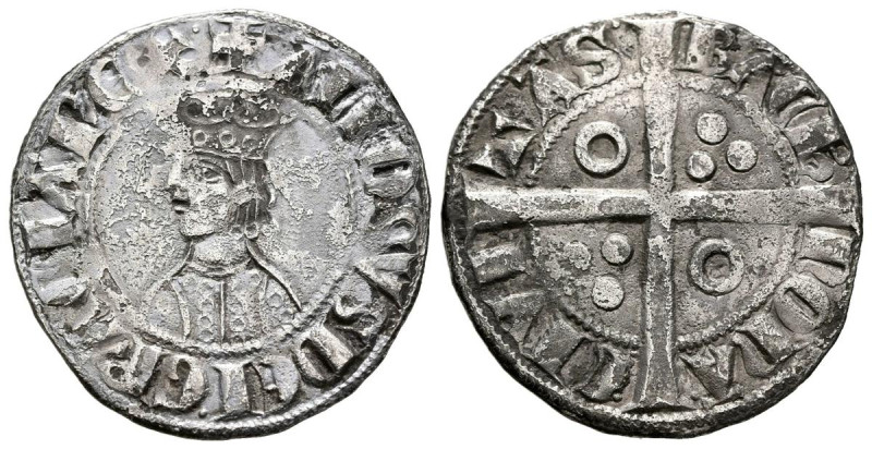 ALFONSO II (1285-1291). Croat (Ve. 2,74g/23mm). Barcelona. (Cru.VS.331). Anv: ef...