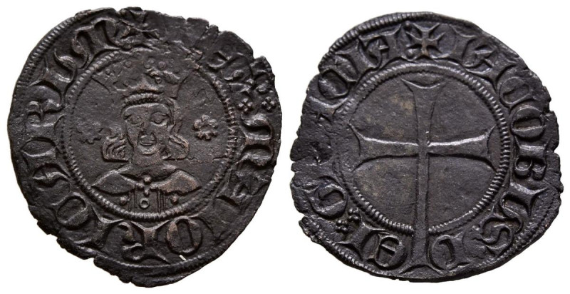 JAIME III (1324-1343). Dobler. (Ae. 1,56g/21mm). Mallorca. (Cru V.S. 557). Anv: ...