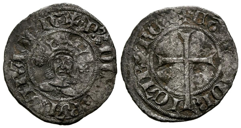 PEDRO III (1336-1387). Dobler. (Ve. 1,62g/22mm). Mallorca. (Cru. V.S. 453). Anv:...