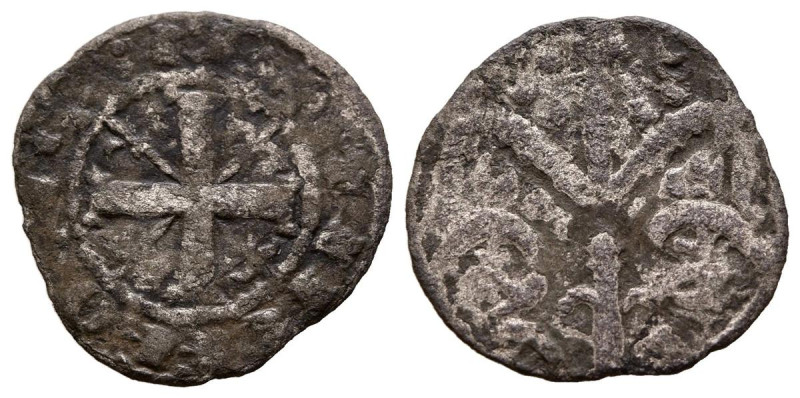 ALFONSO IX (1188-1230). Dinero. (Ve. 0,68g/16mm). Marca de ceca de creciente. (F...
