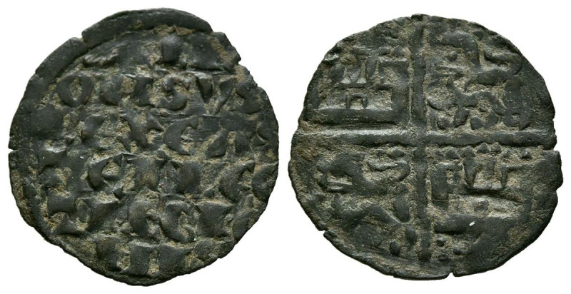 ALFONSO X (1252-1284). Dinero. (Ve. 0,63g/17mm). Sin ceca. (FAB-227). Anv: Leyen...