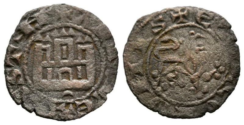 ALFONSO X (1252-1284). Maravedí Prieto. (Ve. 0,75g/1mm). Cuenca. (FAB-277.1). An...