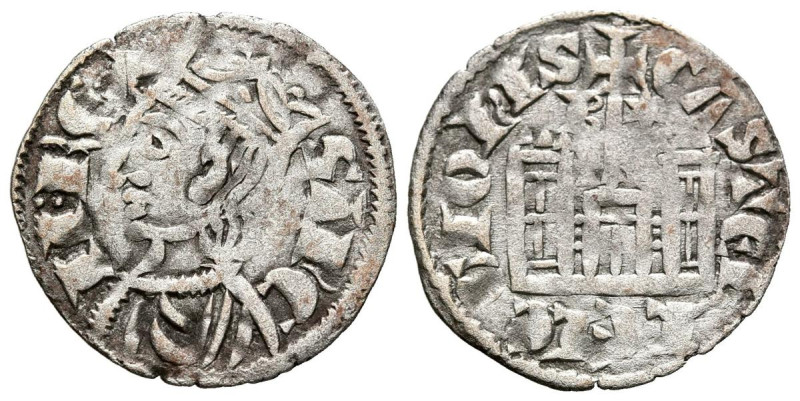 SANCHO IV (1284-1295). Cornado. (Ve. 0,72g/19mm). Burgos. (FAB-296). Anv: Busto ...