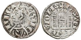 SANCHO IV (1284-1295). Cornado. (Ve. 0,72g/19mm). Burgos. (FAB-296). Anv: Busto coronado a izquierda, alrededor leyenda: SANCII REX. Rev: Castillo con...