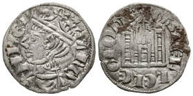 SANCHO IV (1284-1295). Cornado. (Ve. 0,73g/19mm). León. (FAB-299). Anv: Busto coronado de Sancho IV a izquierda, alrededor leyenda: SANCII REX. Rev: C...