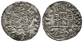ALFONSO XI (1312-1350). Cornado. (Ve. 0,64g/19mm). León. (FAB-338.1). Anv: Busto coronado de Alfonso XI a izquierda, alrededor leyenda: ALFONS REX. Re...