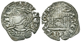 ALFONSO XI (1312-1350). Cornado. (Ver 0,78g /18mm). Murcia. (FAB-339.2). Anv: Busto coronado de Alfonso XI a izquierda, alrededor leyenda: ALFONS REX....