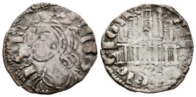 ALFONSO XI (1312-1350). Cornado (Ve. 0,72g/19mm). Sevilla. (FAB-340.1). Anv: busto coronado a la izquierda recortando la leyenda: ALFONS REX; REV: mar...