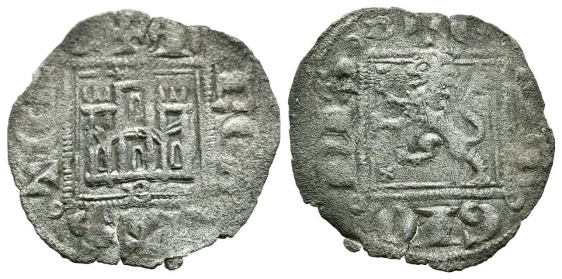 ALFONSO XI (1312-1350). Noven. (Ve. 0,57g/18mm). Burgos. (FAB-355.4). Anv: Casti...