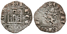 ALFONSO XI (1312-1350). Noven. (Ve. 0,66g/18mm). León. (FAB-357.2). Anv: Castillo con punto sobre torre derecha, debajo L, todo dentro de gráfila cuad...
