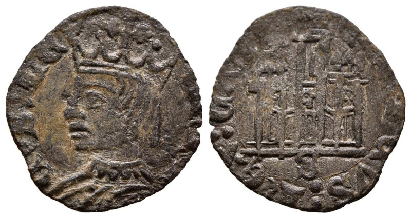 ENRIQUE II (1368-1379). Cornado. (Ae. 0,78g/18mm). Sevilla. (FAB-491). Anv: Bust...