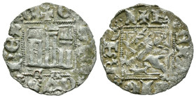 ENRIQUE II (1368-1379). Noven (Ve. 0,67g/18m). Zamora. (FAB-501.4). Anv: castillo con C A bajo éste, todo dentro de gráfila cuadrada, leyenda: ENRICVS...