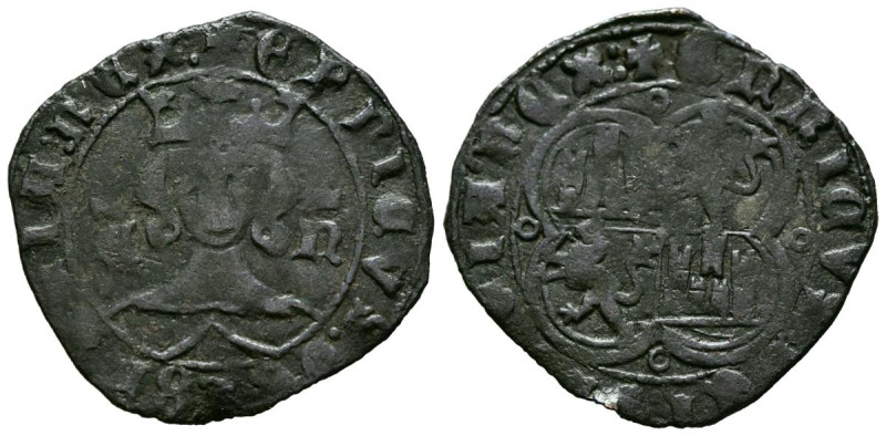 ENRIQUE II (1368-1379). Real de Vellón. (Ve. 2,52g/27mm). Sin ceca. (Bautista-58...