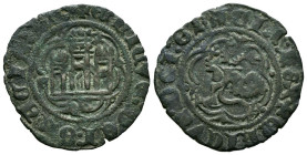 ENRIQUE III (1390-1406). Blanca. (Ae. 1,77g/22mm). Burgos. (FAB-597). Anv: Castillo, debajo B, todo dentro de gráfila lobular, alrededor leyenda: ENRI...