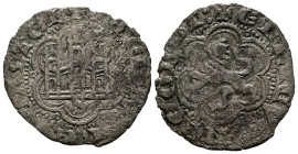 ENRIQUE III (1390-1406). Blanca. (Ae. 1,44g/22mm). Sevilla. (FAB-602). Anv: Castillo, debajo S, dentro de gráfila lobular, alrededor leyenda: ENRICVS ...