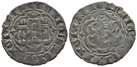 ENRIQUE III (1390-1406). Blanca. (Ae. 1,59g/24mm). Toledo. (FAB-603). Anv: Castillo, debajo S, dentro de gráfila lobular, alrededor leyenda: ENRICVS D...