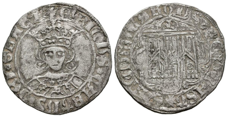ENRIQUE IV (1454-1474). Cuartillo. (Ve. 2,99g/26mm). Toledo. (FAB-757). Anv: Bus...