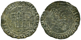 ENRIQUE IV (1454-1474). 1 Maravedí. (Ve. 2,03g/24mm). Sevilla. (FAB-806). Anv: Castillo, debajo S como marca de ceca todo dentro de gráfila circular, ...