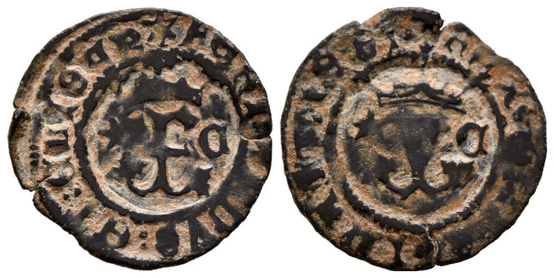 REYES CATÓLICOS (1474-1504). Blanca (Ve. 1,00g/18mm). S/D. Cuenca. (Cal-2019-28)...