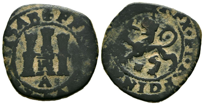 REYES CATOLICOS (1474-1504). 2 Maravedís. (Ae. 3,69g/23mm). La Coruña A. (Cal-20...