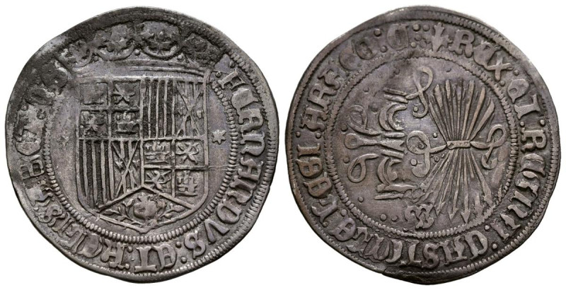 REYES CATÓLICOS (1474-1504). 1 Real. (Ar. 3,27g /27mm). S/D. Sevilla. (Cal-2019-...