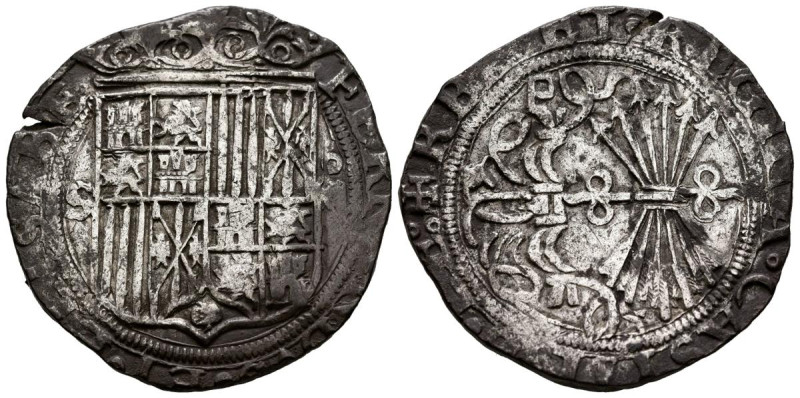 REYES CATOLICOS (1474-1504). 4 Reales. (Ar. 13,37g/32mm). Sevilla. (Cal-2019-564...