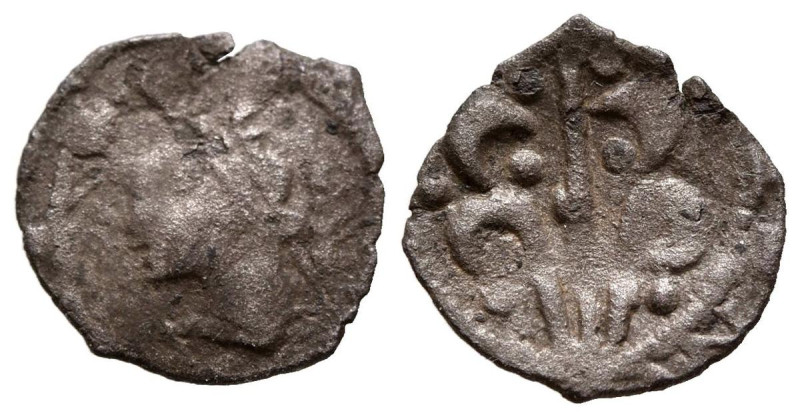 CARLOS I (1516-1556). Dinero. (Ae. 0,42g/13mm). Xátiva. (Cal-2019-9). Posible fá...