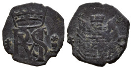 FELIPE II (1556-1598). Blanca. (Ae. 0,89g/15mm). S/D. Cuenca. (Cal-2019-35). MBC.