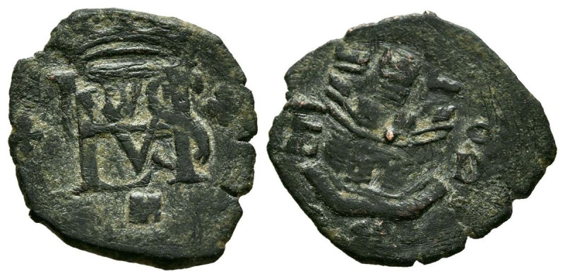 FELIPE II (1556-1598). Blanca (Ve. 1,00g/16mm). S/D (1570-1571). Segovia D. (Cal...