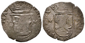 FELIPE II (1556-1598). Cuartillo (Ve. 2,52g/22mm). S/D (Posterior a 1566). Toledo M.(Cal-2019-81). MBC-. Escasa.