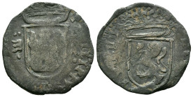 FELIPE II (1556-1598). Cuartillo. (Ve. 2,70g/22mm). S/D (1566-1588). Valladolid. (Cal-2019-82). BC. Escasa.