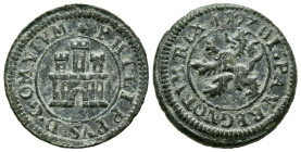 FELIPE II (1556-1598). 2 Maravedís. (Ve. 3,52g/20mm). 1597. Segovia. (Cal-2019-86). Sin indicador de ceca ni valor. MBC+. Buen ejemplar
