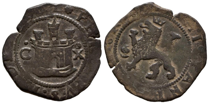 FELIPE II (1556-1598). 2 Maravedís (Ve. 3,19g/24mm). S/D (1577-1582). Cuenca X. ...