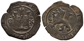 FELIPE II (1556-1598). 2 Maravedís (Ve. 3,19g/24mm). S/D (1577-1582). Cuenca X. (Cal-2019-56). MBC-.