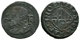 FELIPE III (1598-1621). 1 Ardite. (Ae. 1,51g/17mm). 1615. Barcelona. (Cal-2019-26). MBC.