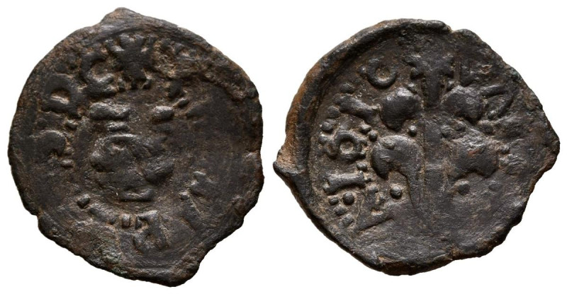FELIPE III (1598-1621). Diner. (Ae. 1,23g/19mm). 1610. Valencia. (Cal-2019-54). ...