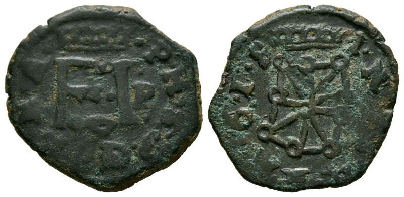 FELIPE III (1598-1621). 4 Cornados (Ae. 3,30g/20mm). 1615. Pamplona. (Cal-2019-7...