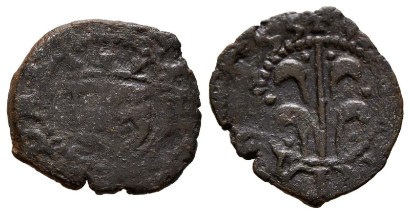 FELIPE IV (1621-1661). Diner. (Ae. 0,92g/15mm). 1654. Valencia. (Cal-2019-45). M...