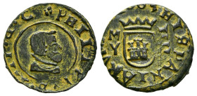 FELIPE IV (1621-1665). 4 Maravedís. (Ve. 0,92g/15mm). 1663. Madrid Y. Casa de Molinos de la Puerta de Alcalá. (Cal-2019-239). MBC. Pátina amarilla.