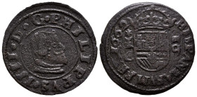 FELIPE IV (1621-1665). 16 Maravedís (Ae. 4,47g/25mm). 1662. Cuenca. (Cal-2019-330). MBC-. Oxidaciones.