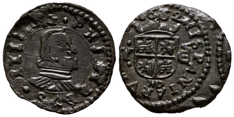 FELIPE IV (1621-1665). 8 Maravedís. (Ae. 2,06g/22mm). 1662. Madrid Y. (Cal-2019-...